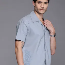FEVER HUNT Printed Cuban Collar Drop-Sleeves Relaxed Fit Shirt image 3
