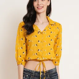 Moda Rapido Women Floral Printed Puff Sleeve Blouson Crop Top-image-19