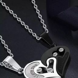 J.S ENTERPRISES Heart Shaped Pendant with Chain-picture-33