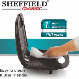 sheffield classic by grill Sandwich Maker, Electric Griller, nonstick plate , 750W Grill, Toast image 4