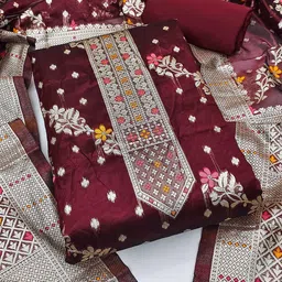 SAINOOR Organza Unstitched Dress Material-picture-21