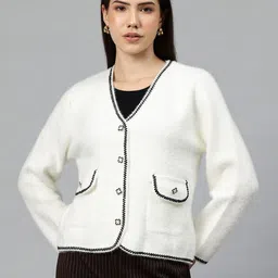 Pierre Carlo Women Cardigan with Embellished Detail-image-0