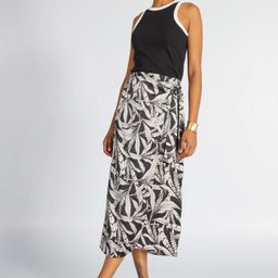 KIABI Printed Wrap Midi Skirts-picture-10