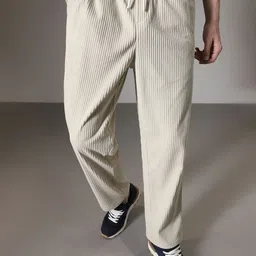 Banana Club Men Striped Cotton Relaxed Corduroy Regular Trousers-picture-33