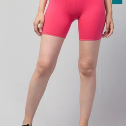 Attire Zone Women Pack Of 2 Skinny Fit Mid-Rise Cycling Sports Shorts-picture-34