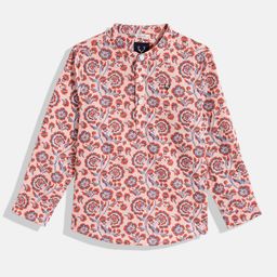 Allen Solly Junior Boys Floral Printed Pure Cotton Casual Shirt-picture-33
