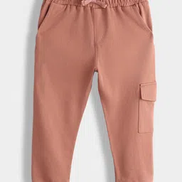 Orange Sugar Infants Pack Of 3 Pure Cotton Mid-Rise Cargo-Joggers image 4