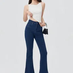 Aadvi Fashion Women Smart Flared High-Rise Jeans-image-53