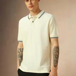 TIGER SNAKE Men Solid Polo Collar Cotton T-shirt-picture-16