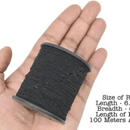 hunny - bunch Elastic Thread and Cord Black Elastic image 3