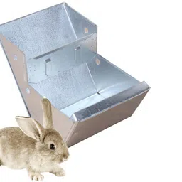 cj farms and agritech Rabbit Feeder Box Pack of 2 Box Aluminium Pet Bowl-picture-25