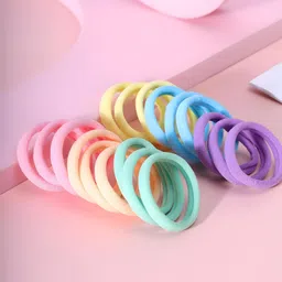 elecsera Elastic Rubber Band for Ponyties Hairstyle Rubber Band For Girls & Women Rubber Band-picture-11