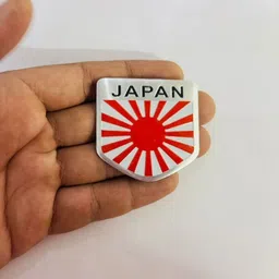 Japan Small Flag STIICKER (5cmx5cm) Side Rear Trunk Emblem CAR 3D Metal. Spring Leaf-image-32