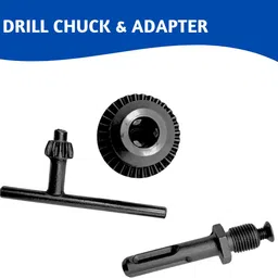 syntex Drill Chuck with Adapter & Chuck Key - 3/8x24TPI Capacity Keyed Drill Chuck Kit Drill Chuck with Adapter & Chuck Key - 3/8x24TPI Capacity Keyed Drill Chuck Kit image 2