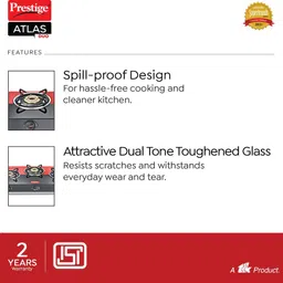 prestige Atlas Duo 03 Glass Manual Gas Stove image 5