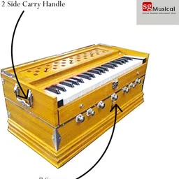 sg musical 7 Stopper, 39 Keys, Double Bellow Stopper 3 1/4 Octive,Double Bellow,39 Keys 7 Octave Hand Pumped Harmonium image 3