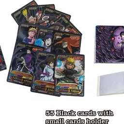 ancientkart New Naruto Black PVC waterproof 55 cards with Album image 1