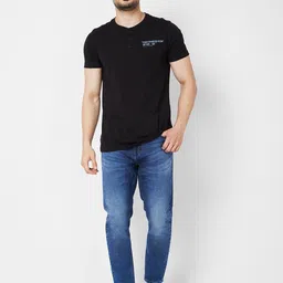 SPYKAR Men Blue Kano Skinny Fit Clean Look Heavy Fade Stretchable Jeans image 4