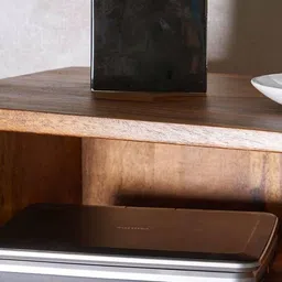 woodenmood Finebuy Solid Wood Side Table in Semi Gloss Honey Oak Finish image 2