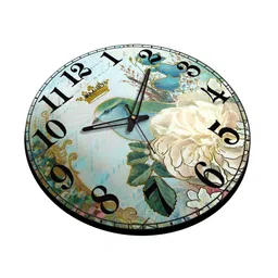 olive tree Flowers 12 Inches Classic Wooden Clock image 4