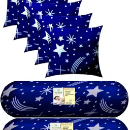 actos Combo Set Of 5 Cushion And 2 Microfibre Nature Bolster Pack of 7 image 2