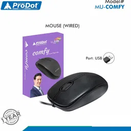 PRODOT High-Performance Ergonomic Design Comfy Wired Mouse Universal Compatibility Wired Ambidextrous OpticalGaming Mouse image 4