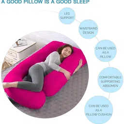 ag pro comfort Polyester Fibre Solid Pregnancy Pillow Pack of 1-picture-17
