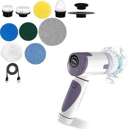 9in1 Electric Spin Scrubber for Home|9 Brush Heads |3 Adjustable Sizes&2 Speeds Cleaning Brush-image-23