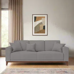 febonic Luca Fabric 3 Seater Sofa in Silver Grey Colour-picture-40