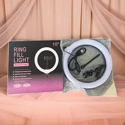 WHEELZ&MOUNTZ 10inch Portable LED Ring Light with Holder 3 Color Modes Dimmable Lighting Ring Flash image 4