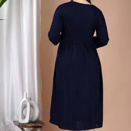 mayraa Women Embroidered Pure Cotton Anarkali Kurta image 4