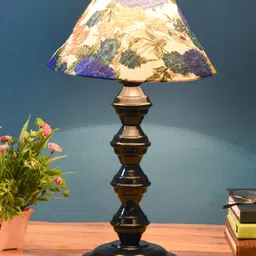 foziq Black & White Printed Frustum Shape Table Lamps image 2