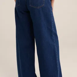 the rivvrs co Women Straight Fit High Rise Dark Blue Jeans image 3