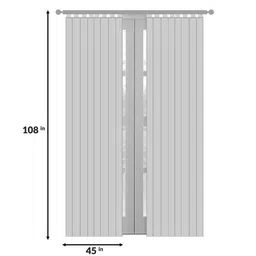 cortina Blue Floral Polyester 9 Ft Semisheer Eyelet Door Curtains (Set of 2) image 3