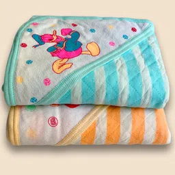 little dreams grow with style Striped Single Hooded Baby Blanket for Mild Winter-picture-19