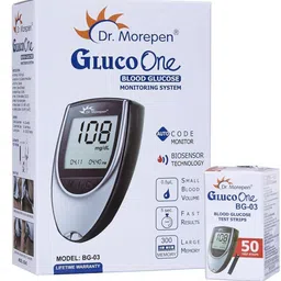 dr. morepen BG-03 GlucoOne Blood Glucose Monitor Glucometer with 50 Strips Glucometer-picture-10