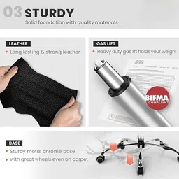 maestro High Back Ergonomic Revolving Chair, Leatherette Office Executive Leatherette Office Executive Chair image 4