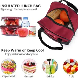plurals New Stylish Storage TIffin BAG School/Collage Or Picnic Unisex Water Waterproof Lunch Bag image 4