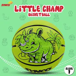 synco Little Champ Dino Basketball - Kids Basketball - Size: 1 image 2