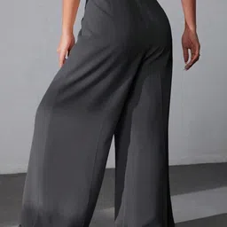 broadstar Women Regular Fit Grey Polyester Trousers image 5