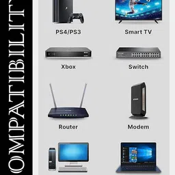 Fedus LAN Cable 1 m 1004 MBPS 1 Meter High Speed RJ45 Cat5e Ethernet Patch Cable LAN Cable Internet Network image 2