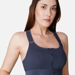 TOMKOT Women Full Coverage Lightly Padded Non-Wired Styled Back Workout Bra image 5