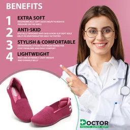 DOCTOR HEALTH SUPER SOFT Women Textured High-Top Slip-On Sneakers image 4