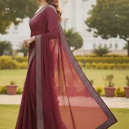 Moda Rapido Woven Design Beads and Stones Saree image 4