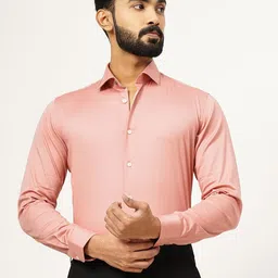 WYRE Men Spread Collar Solid Cotton Slim Fit Formal Shirt-picture-13