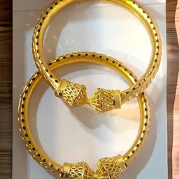 MAA sitala store Set of 2 Gold-Plated Brass-picture-23