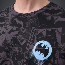 The Souled Store Men Batman Printed Drop-Shoulder Sleeves T-shirt image 2