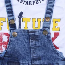 BAESD Infants Printed Denim Dungarees image 4