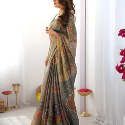 OCTICS Ethnic Motifs Pure Cotton Chanderi Saree image 4