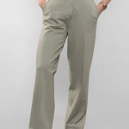 LOVE PANGOLIN Women Relaxed Straight Leg Straight Fit Trousers-image-31